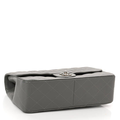 Chanel Caviar Quilted Jumbo Single Flap Grey 4 of 10
