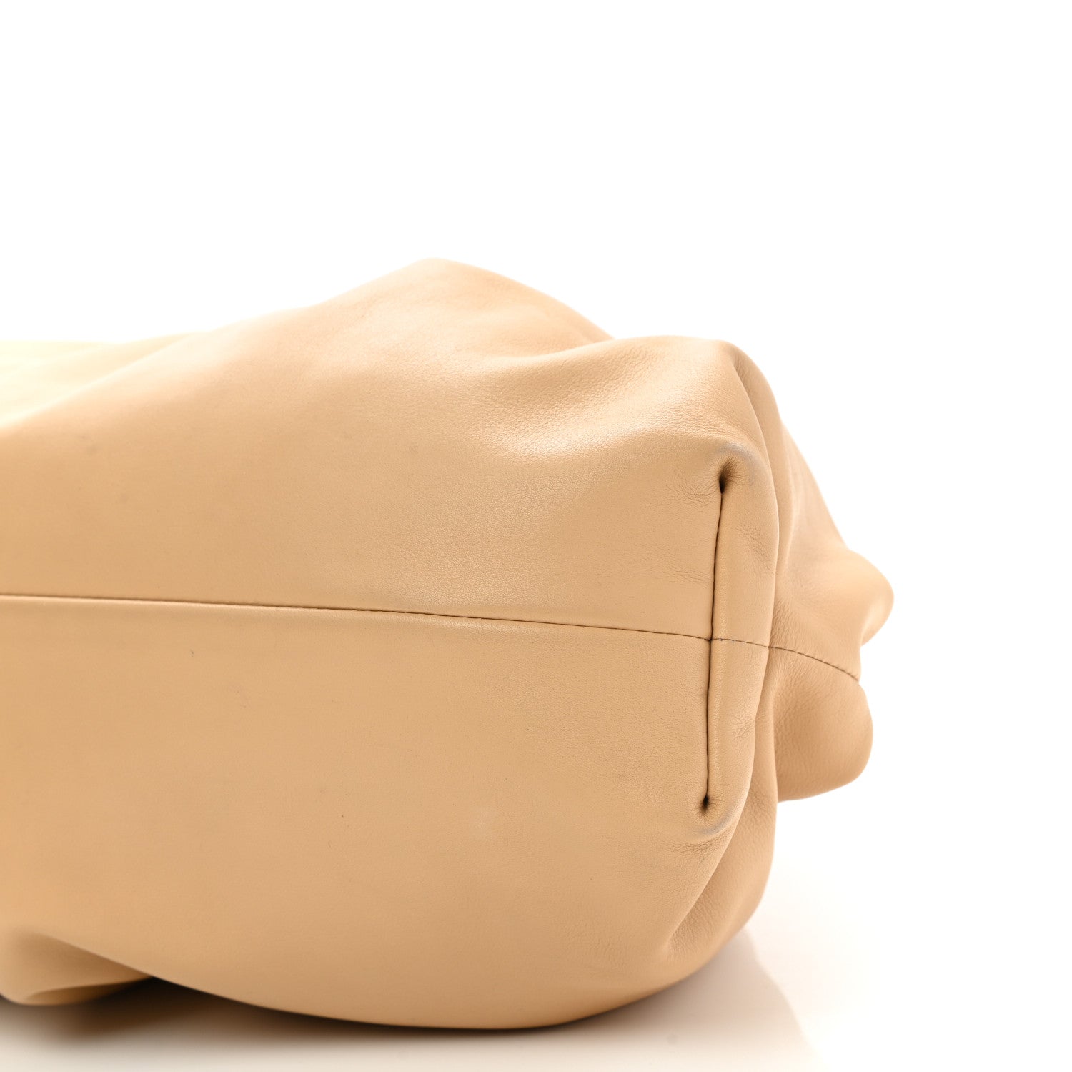 Bottega Veneta Smooth Butter Calf The Pouch Oversized Clutch Almond 10 of 11