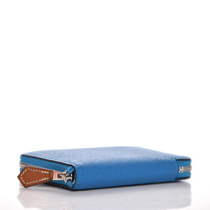 Hermes Epsom Silk'In Compact Wallet Bleu Zanzibar 4 of 8