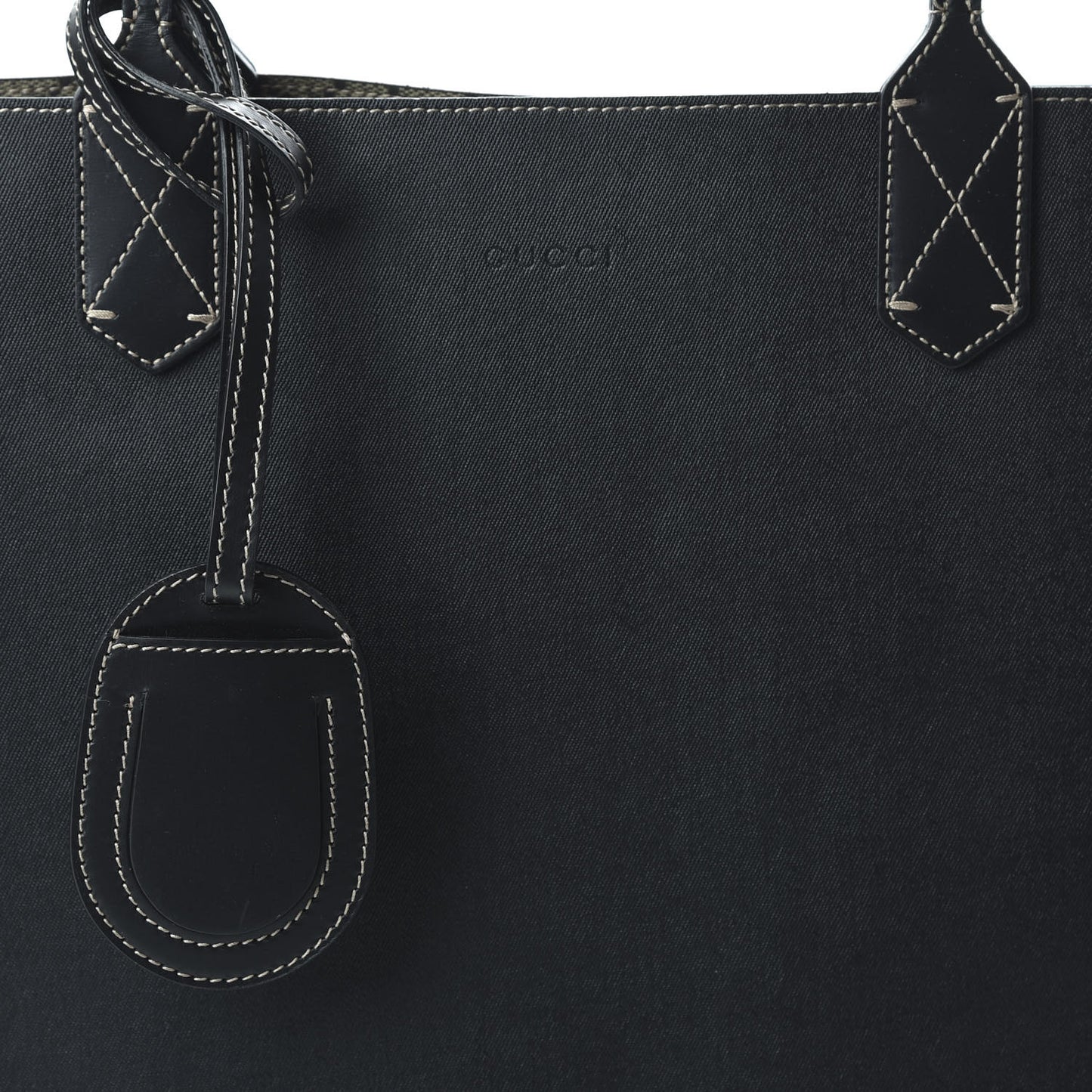Calfskin GG Supreme Monogram Medium Reversible Tote Black