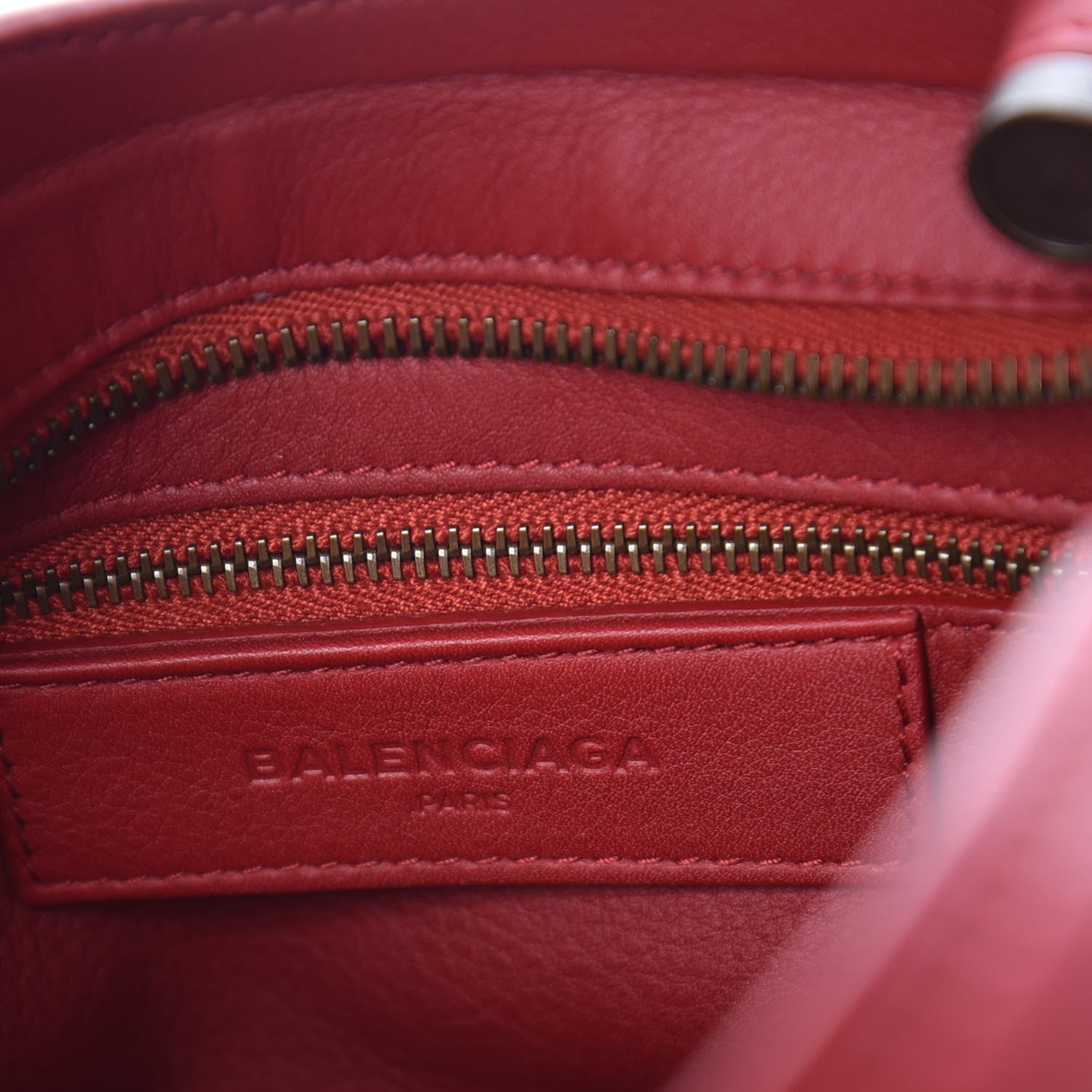 Balenciaga Veau Soyeux Perforated Blackout Hardware Mini City Rouge Groseille 6 of 12
