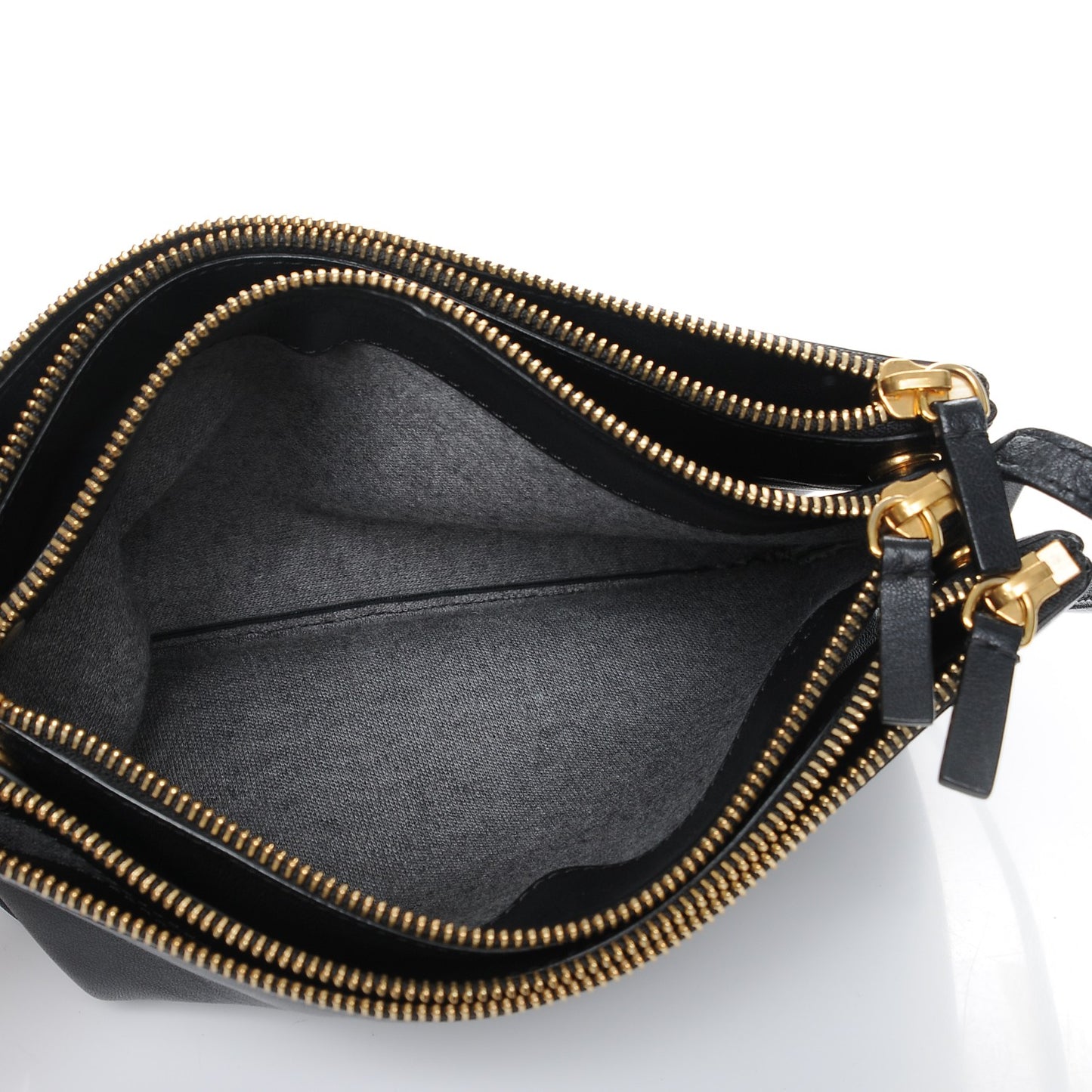 Smooth Lambskin Large Trio Crossbody Bag Navy Blue