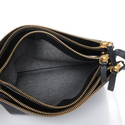 Celine Smooth Lambskin Large Trio Crossbody Bag Navy Blue 5 of 7