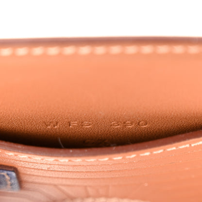 Hermes Swift Stitched Faubourg MagSafe Card Holder Gold Bleu De France Orange 7 of 9