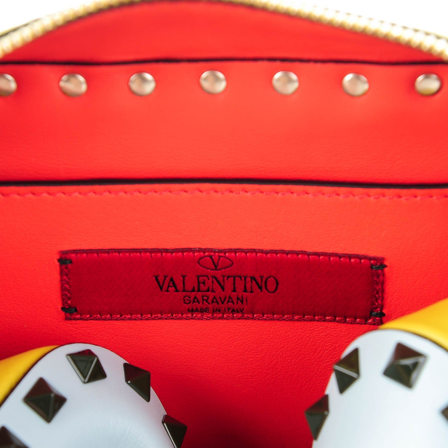 Valentino Garavani Calfskin Colorblock Rockstud Camera Crossbody Bag Multicolor 6 of 7