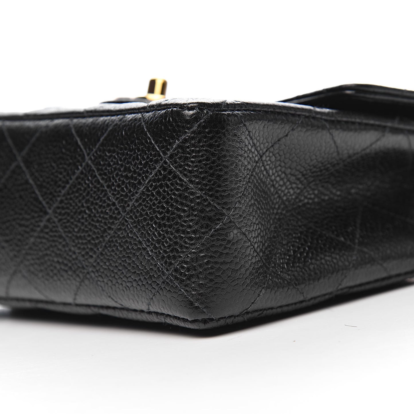 Caviar Quilted Mini Square Flap Black