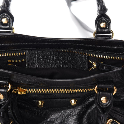 Balenciaga Agneau Classic Gold Hardware Mini City Black 10 of 11