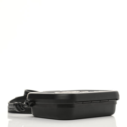 Balenciaga Recycled Plastic Calfskin Embossed Mini Lunch Box Case with Strap Black 4 of 10