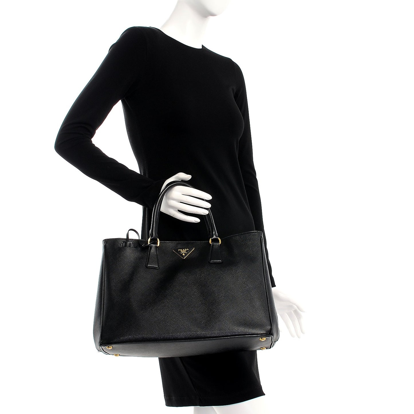 Saffiano Lux Large Tote Nero Black
