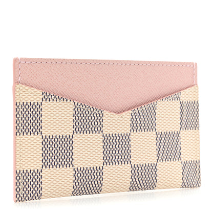 Louis Vuitton Damier Azur Daily Card Holder Rose Ballerine 3 of 8