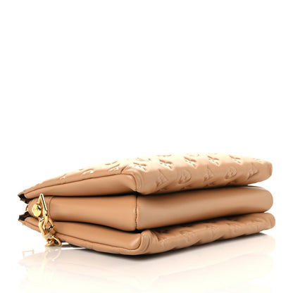 Louis Vuitton Lambskin Embossed Monogram Coussin PM Camel 4 of 11