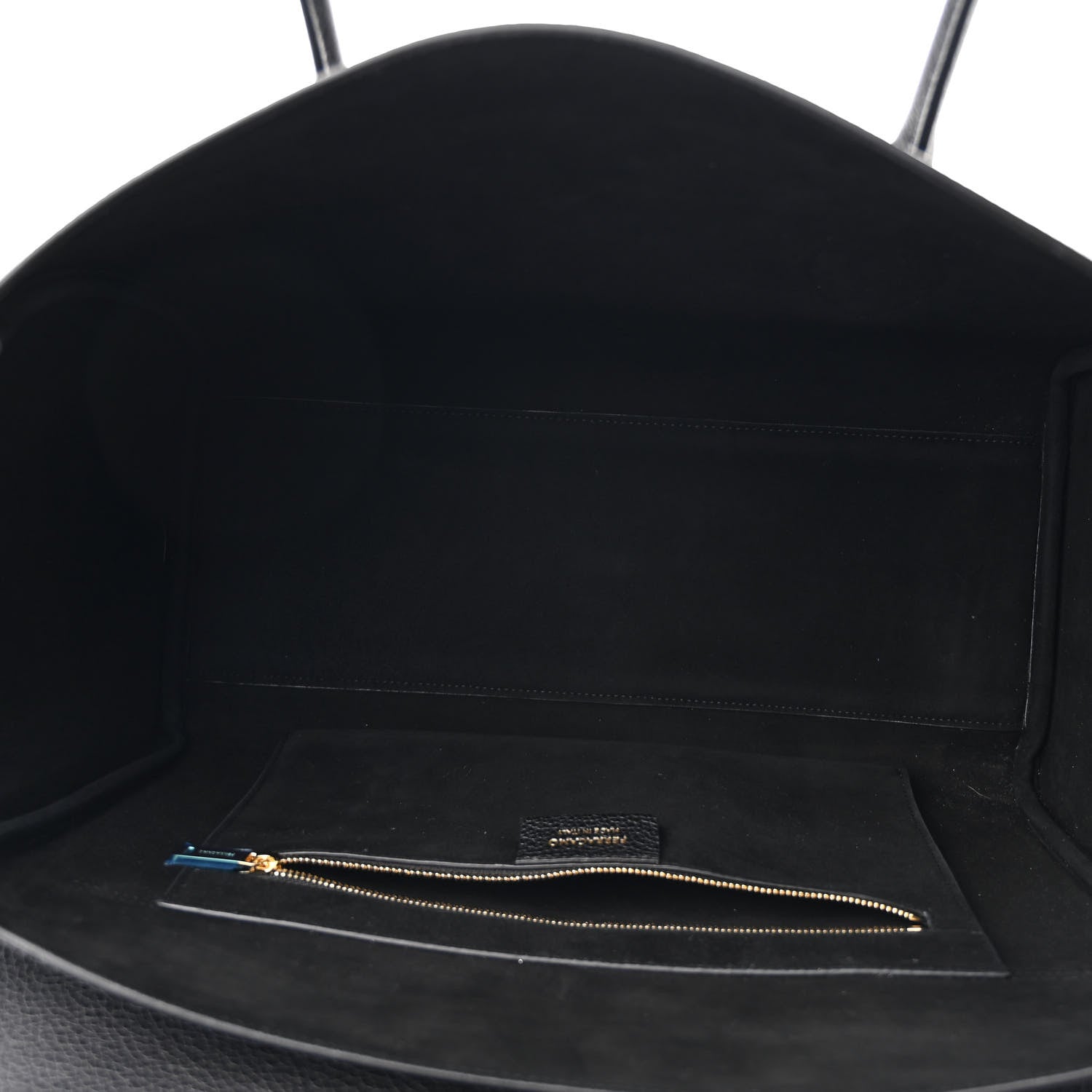 Salvatore Ferragamo Hammered Calfskin XL East West Tote Bag Black 6 of 11