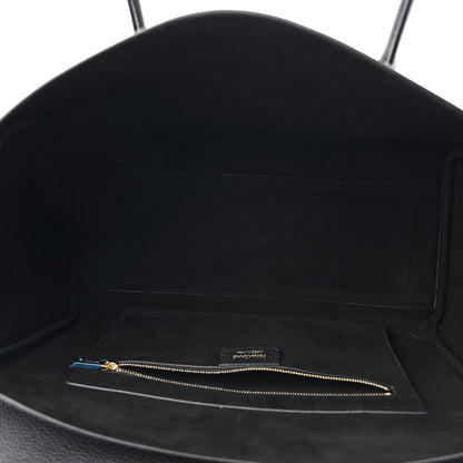 Salvatore Ferragamo Hammered Calfskin XL East West Tote Bag Black 6 of 11