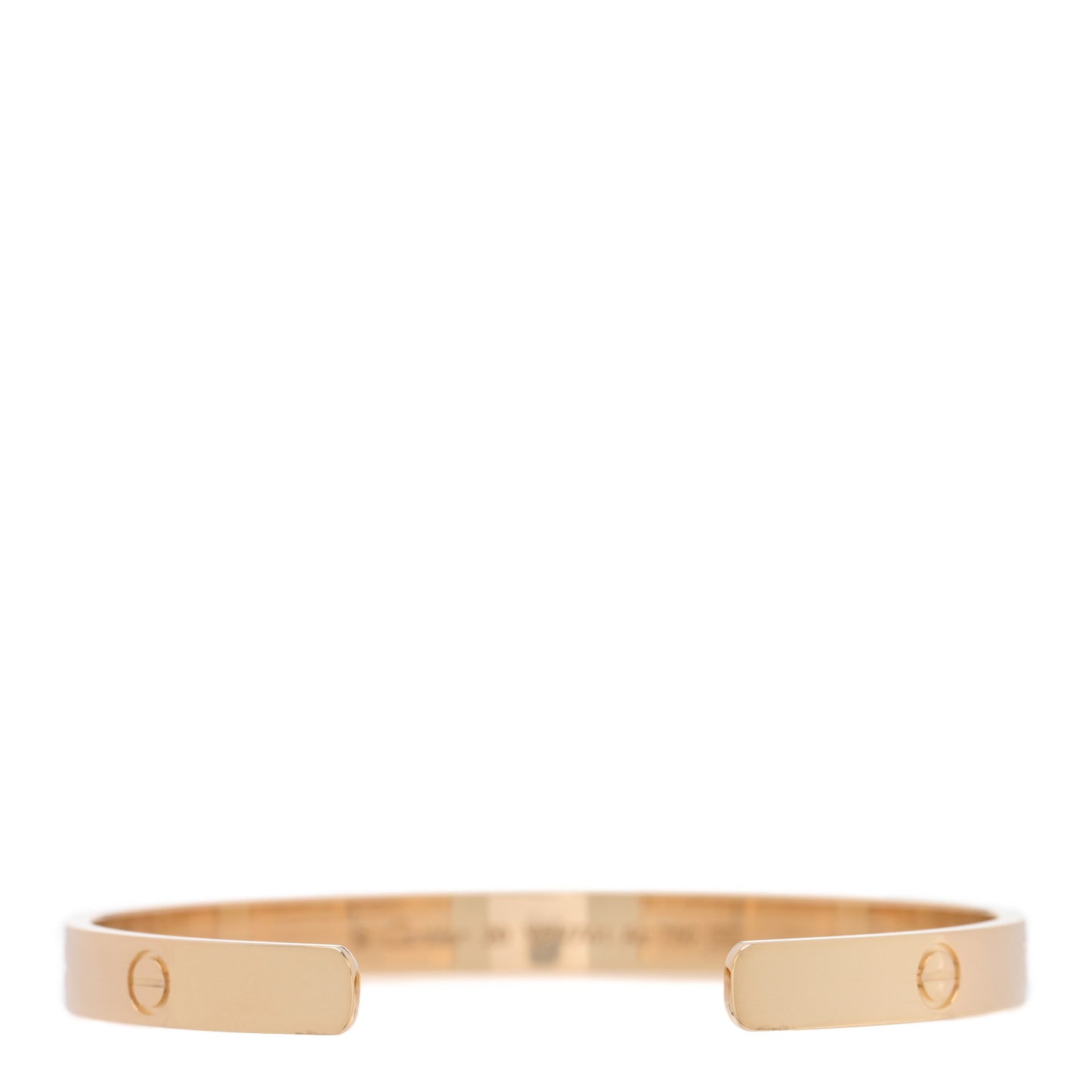 18K Yellow Gold LOVE Cuff Bracelet 20