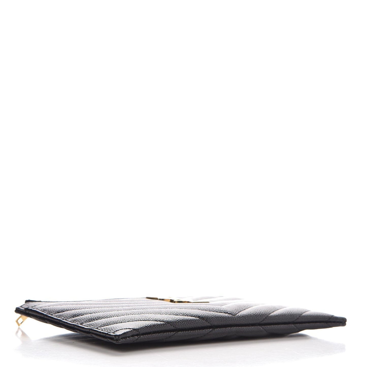 Grain De Poudre Chevron Monogram Bill Pouch Black