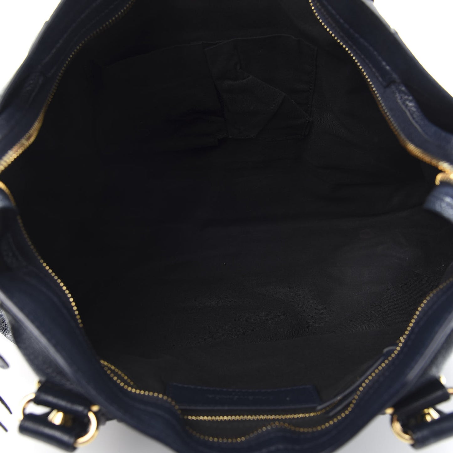 Chevre Gold Metallic Edge Hardware City Bleu Nuit Dark Sea