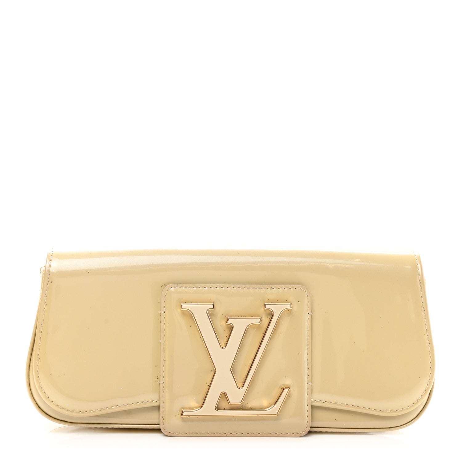 Louis Vuitton Patent Sobe Clutch Creme 1 of 8