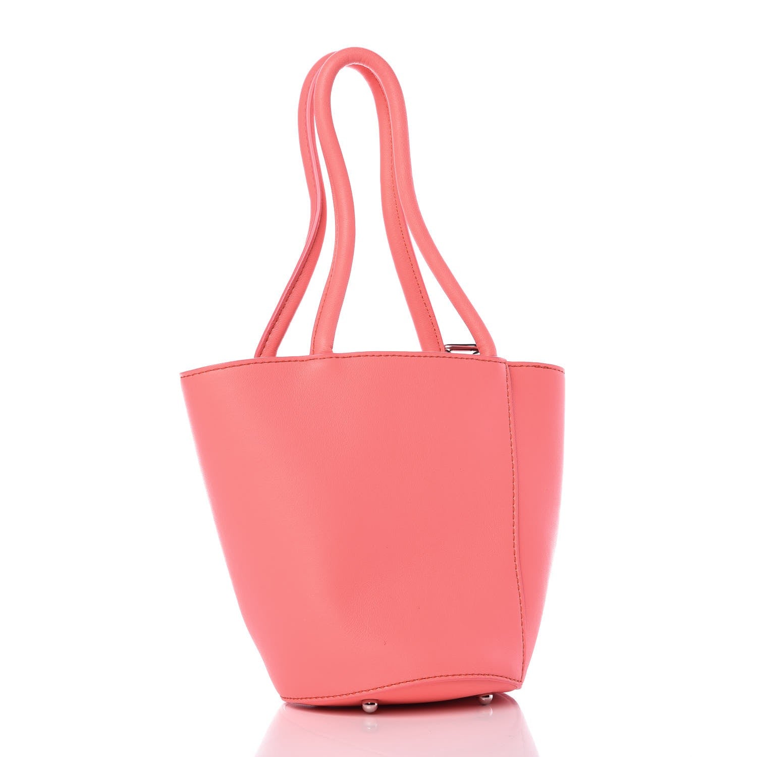 Alexander Wang Calfskin Roxy Mini Chain Bucket Neon Pink Silver Hardware 3 of 7