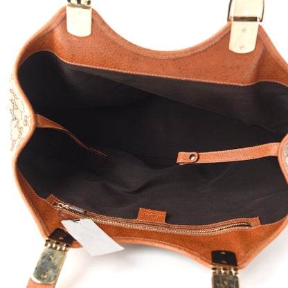 Gucci Monogram Horsebit Large Glam Shoulder Bag Brown 8 of 13