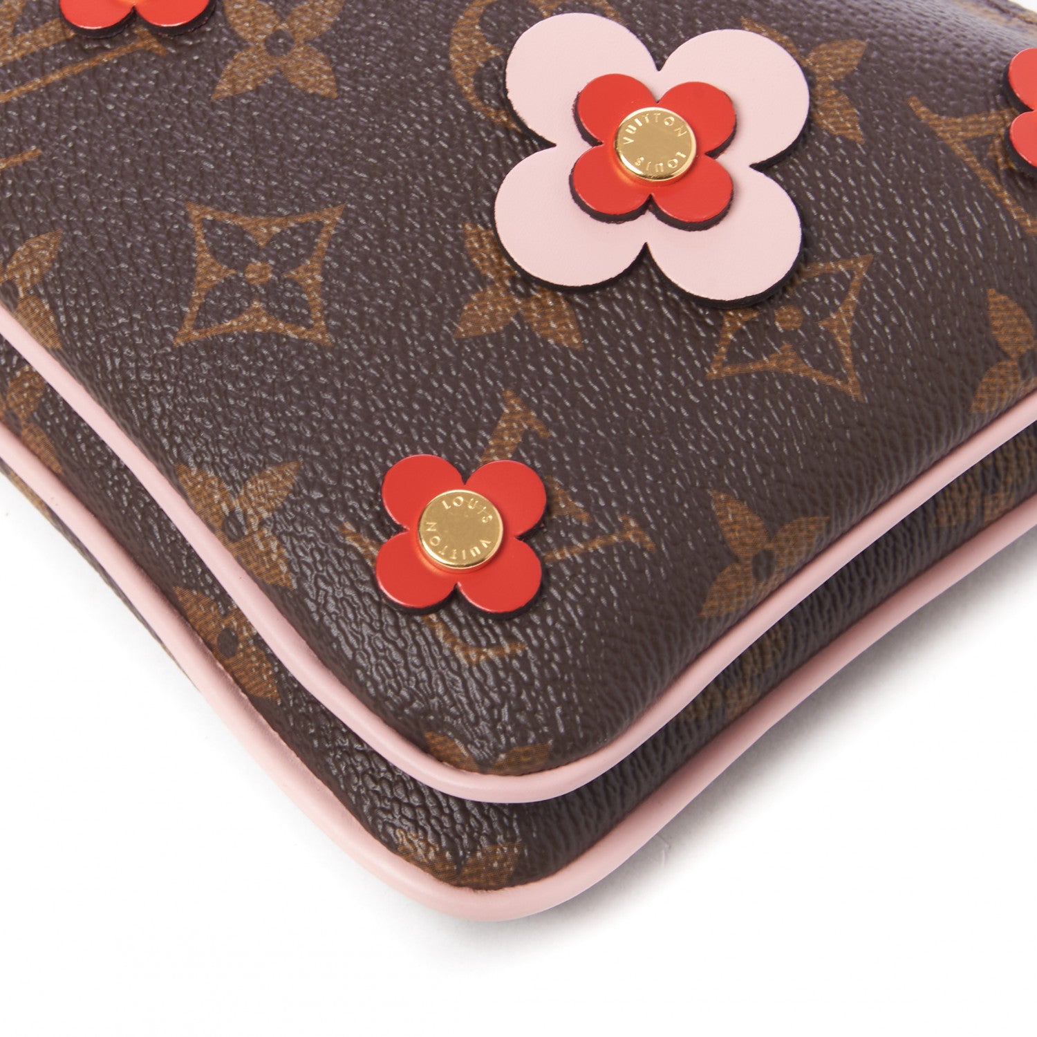 Louis Vuitton Monogram Blooming Flowers Double Zip Pochette 5 of 9