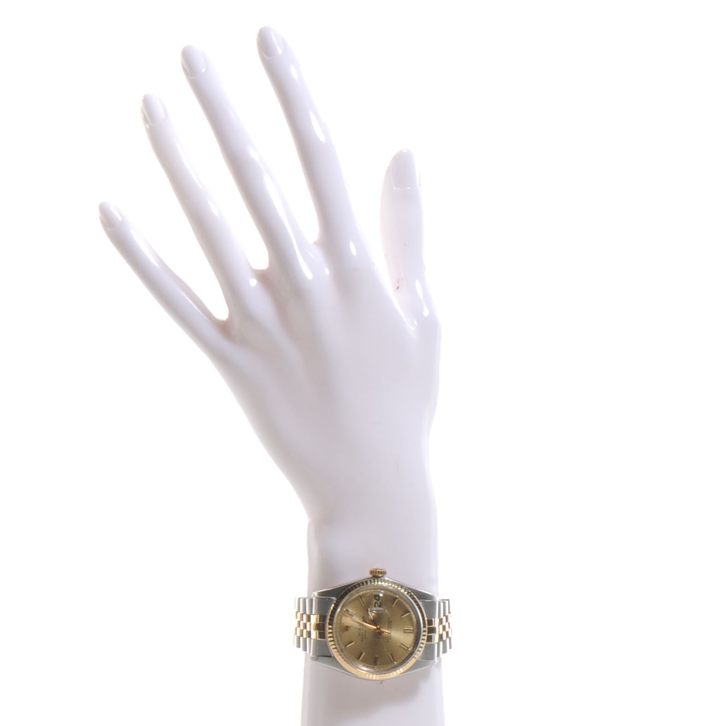 Stainless Steel 18K Yellow Gold 36mm Oyster Perpetual Datejust Watch Champagne 1603