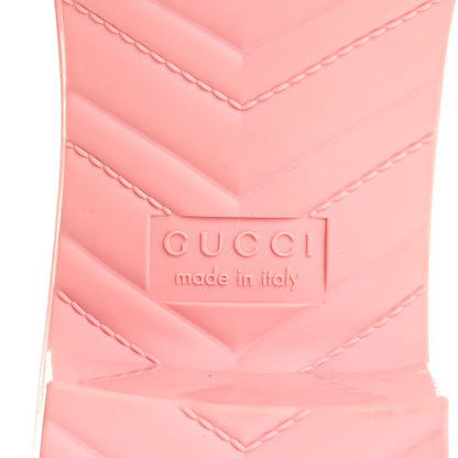 Gucci Rubber Gucci Logo Womens Platform 20/60mm Slide Sandals 41 Wild Rose 8 of 9