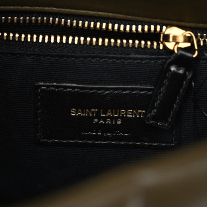Saint Laurent Lambskin Quilted Toy Loulou Puffer Monogram Chain Satchel Seaweed 6 of 11