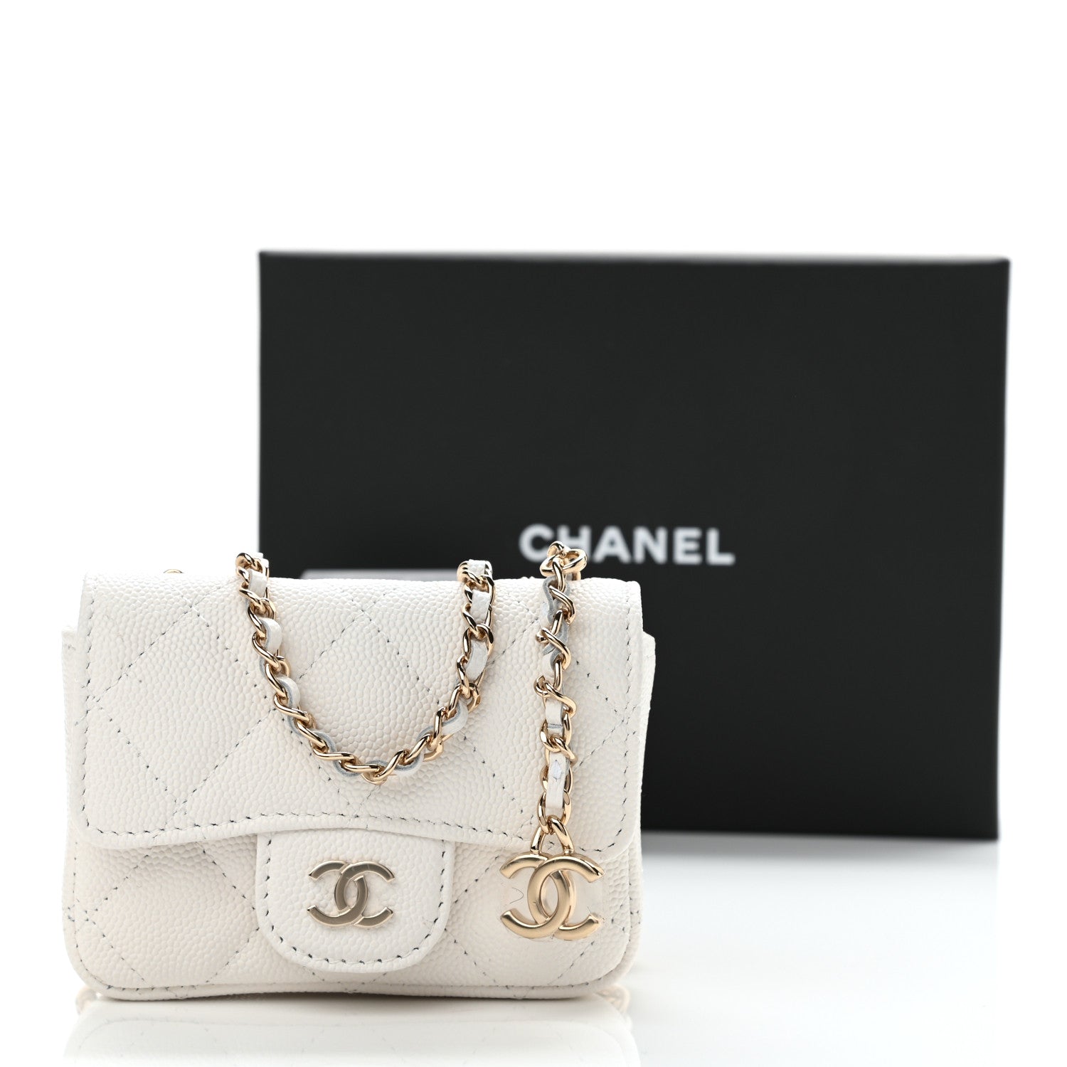 Chanel Caviar Quilted Belt Bag White 12 of 12