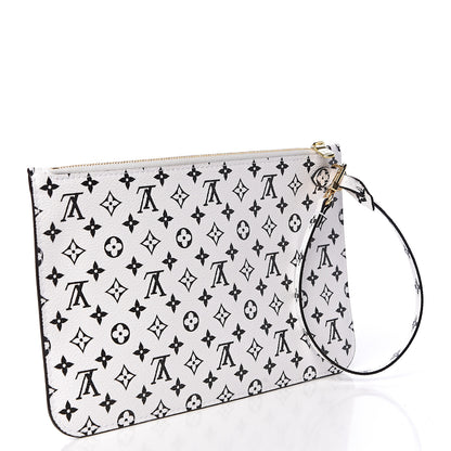 Louis Vuitton Monogram Giant Neverfull MM GM Pochette White 3 of 7