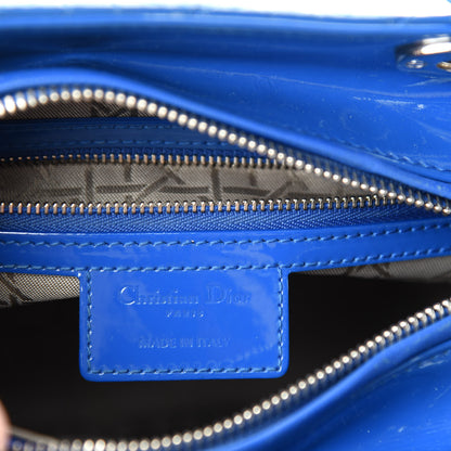 Christian Dior Patent Cannage Medium Lady Dior Blue 8 of 10