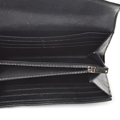 Saint Laurent Lambskin Mixed Matelasse Quilted Large Monogram Envelope Wallet Black 5 of 16