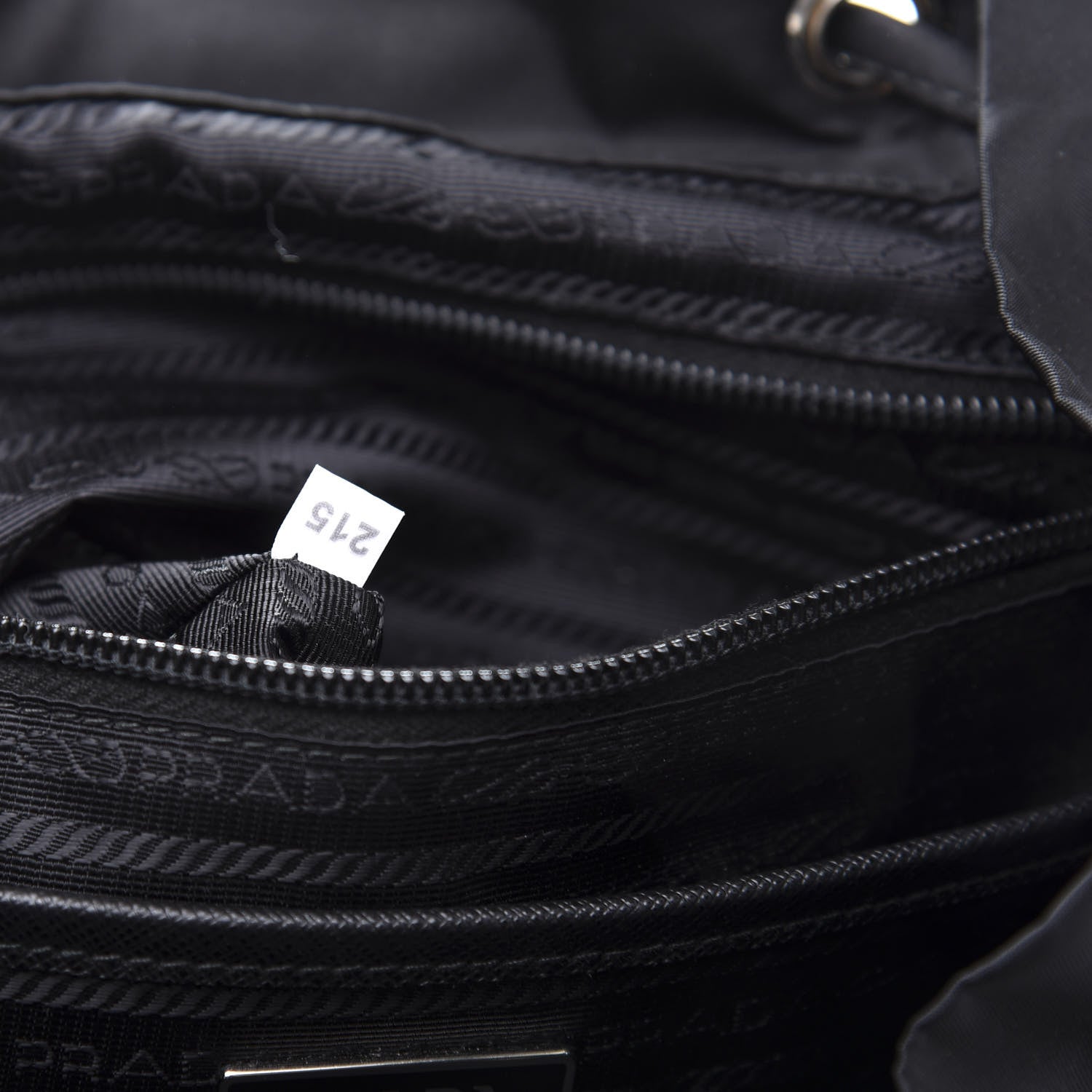 Prada Tessuto Nylon Saffiano Medium Backpack Black 8 of 9