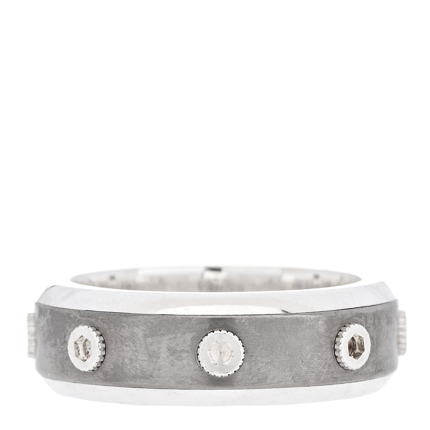 Sterling Silver Titanium Turbo Band Ring 62 10