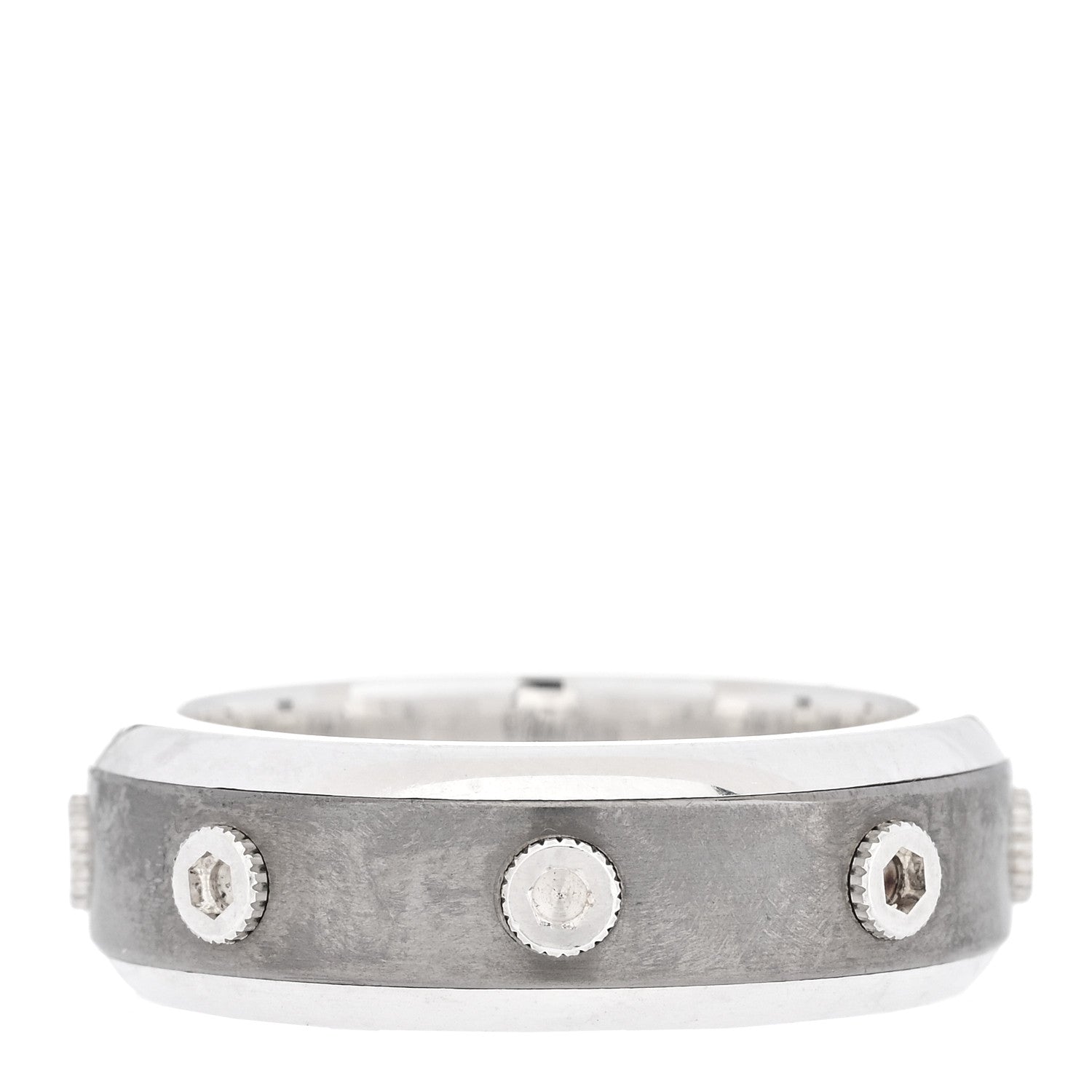 Tiffany Sterling Silver Titanium Turbo Band Ring 62 10 3 of 4