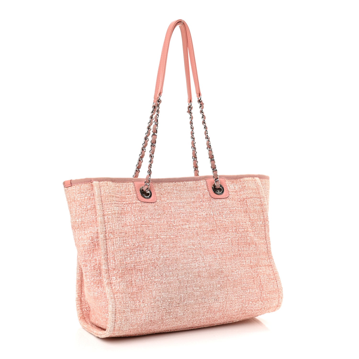 Chanel Lurex Boucle Small Deauville Tote Pink 2 of 9