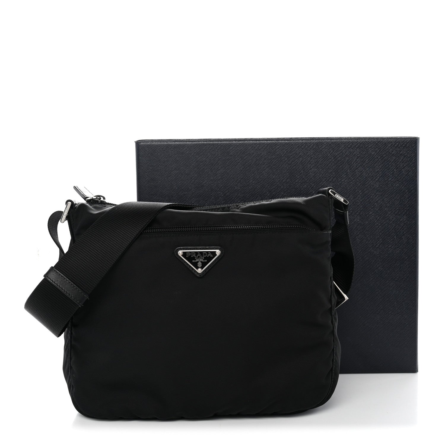 Prada Nylon Vela Messenger Bag Black 10 of 10