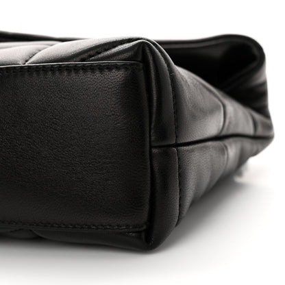 Saint Laurent Lambskin Quilted Toy Loulou Puffer Monogram Monochrome Chain Satchel Black 10 of 10