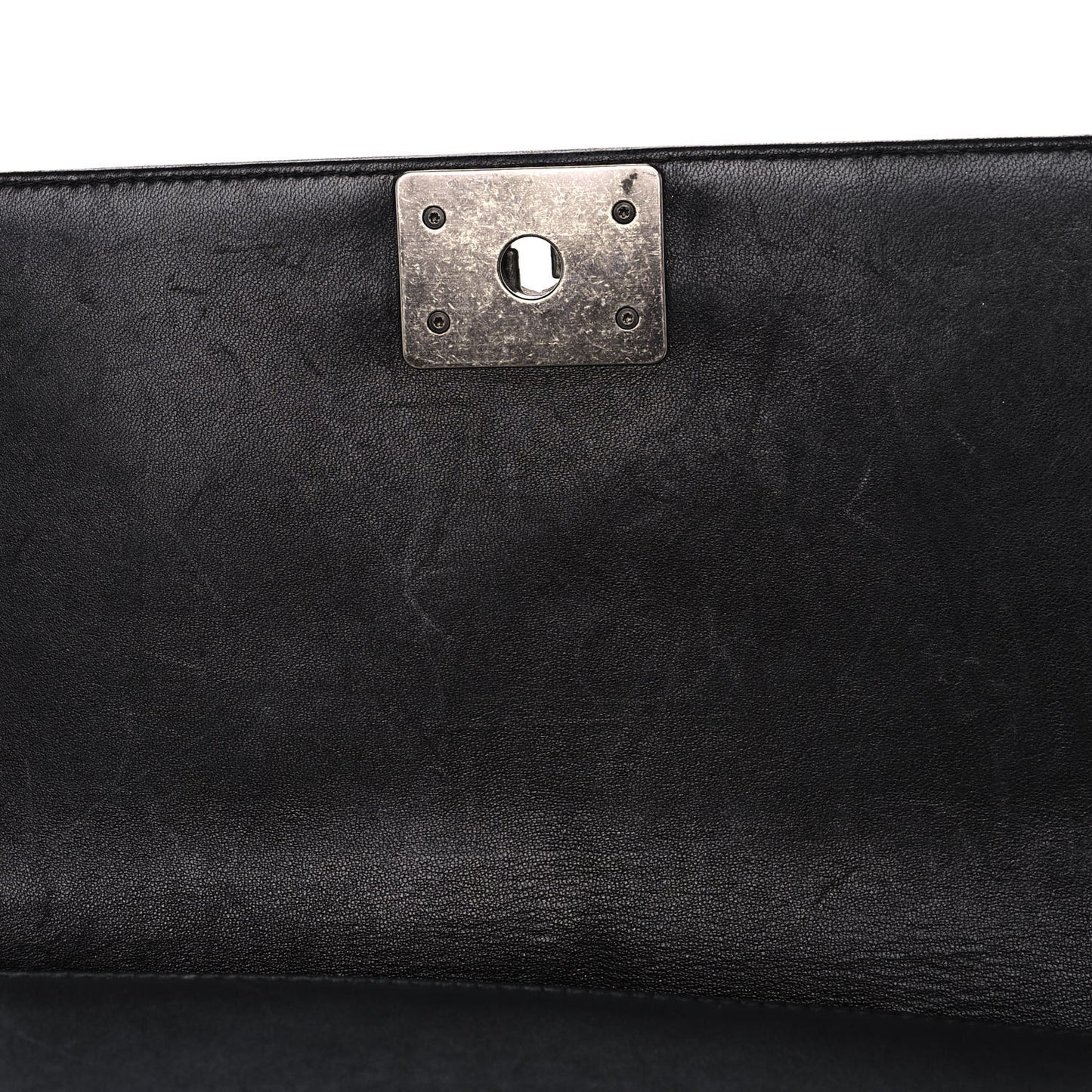 Lambskin Quilted Medium Boy Flap Black