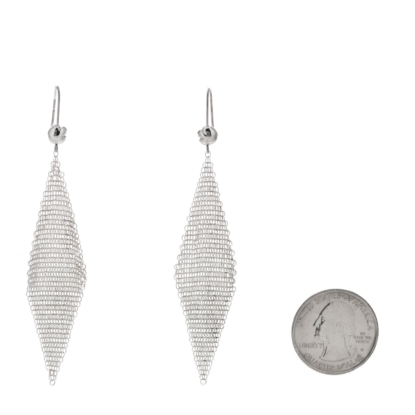 Sterling Silver Elsa Peretti Mesh Earrings
