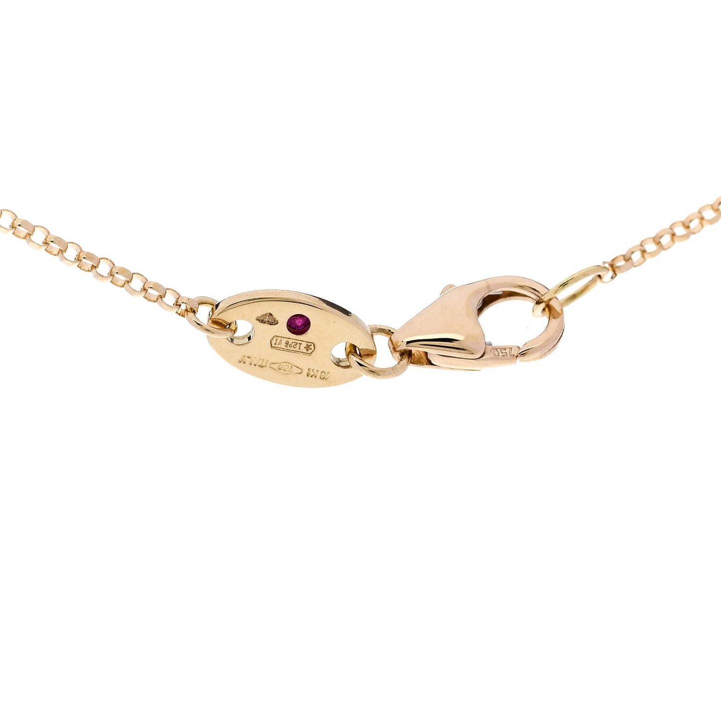 18K Yellow Gold Diamond By the Inch Five Station Flower Necklace