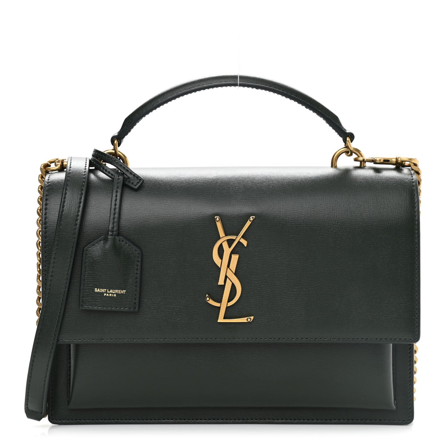 Calfskin Medium Monogram Sunset New Vert Fonce