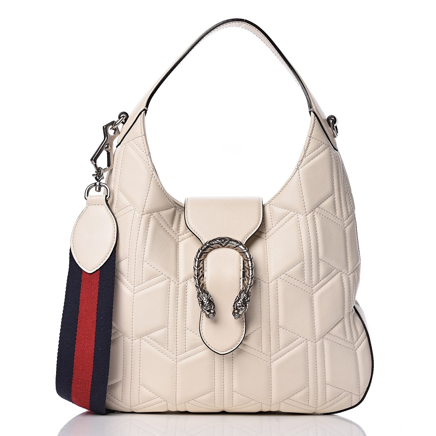 Gucci Calfskin Web Quilted Small Dionysus Hobo White 1 of 11