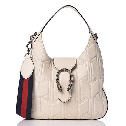 Gucci Calfskin Web Quilted Small Dionysus Hobo White 1 of 11