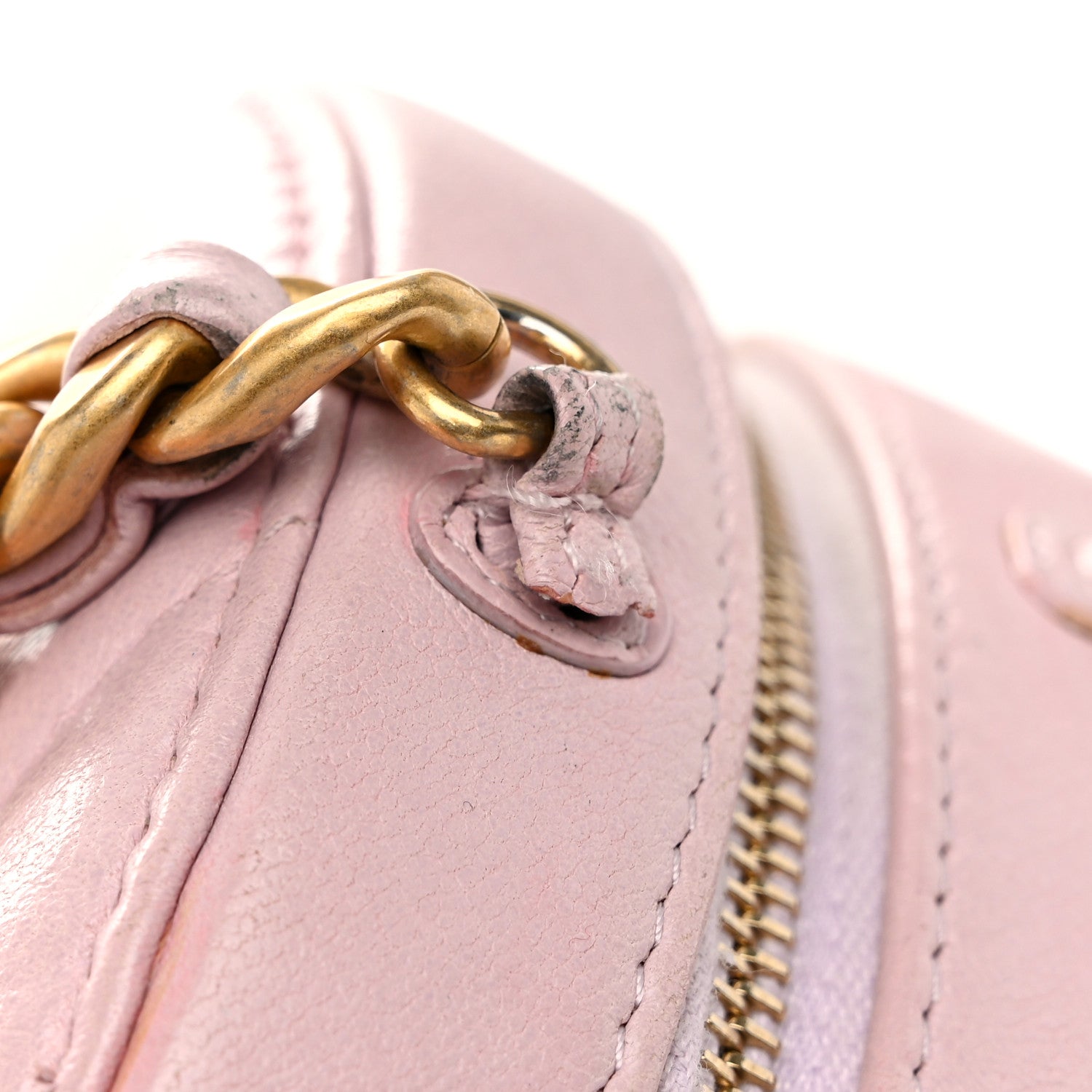 Chanel Lambskin Quilted Chanel 19 Round Clutch With Chain Pink 11 of 11