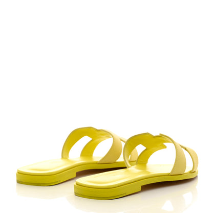 Hermes Epsom Oran Sandals 37.5 Jaune Curcuma 4 of 9