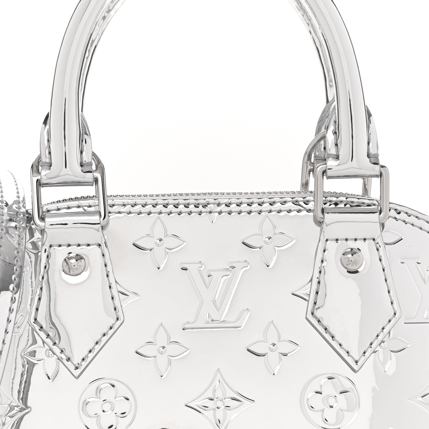 Louis Vuitton Monogram Miroir Alma BB Silver 3 of 9