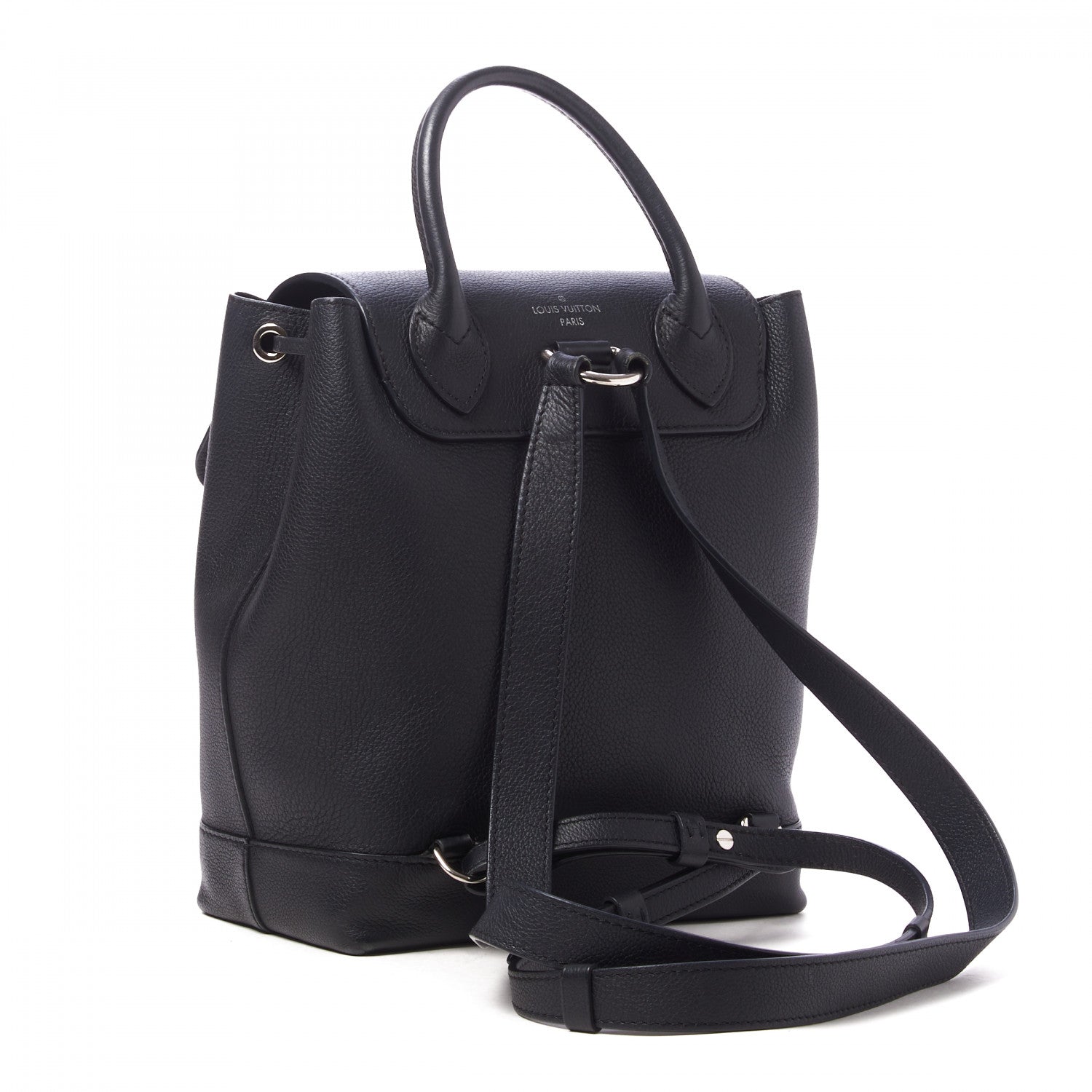 Louis Vuitton Calfskin Lockme Backpack Black 3 of 10
