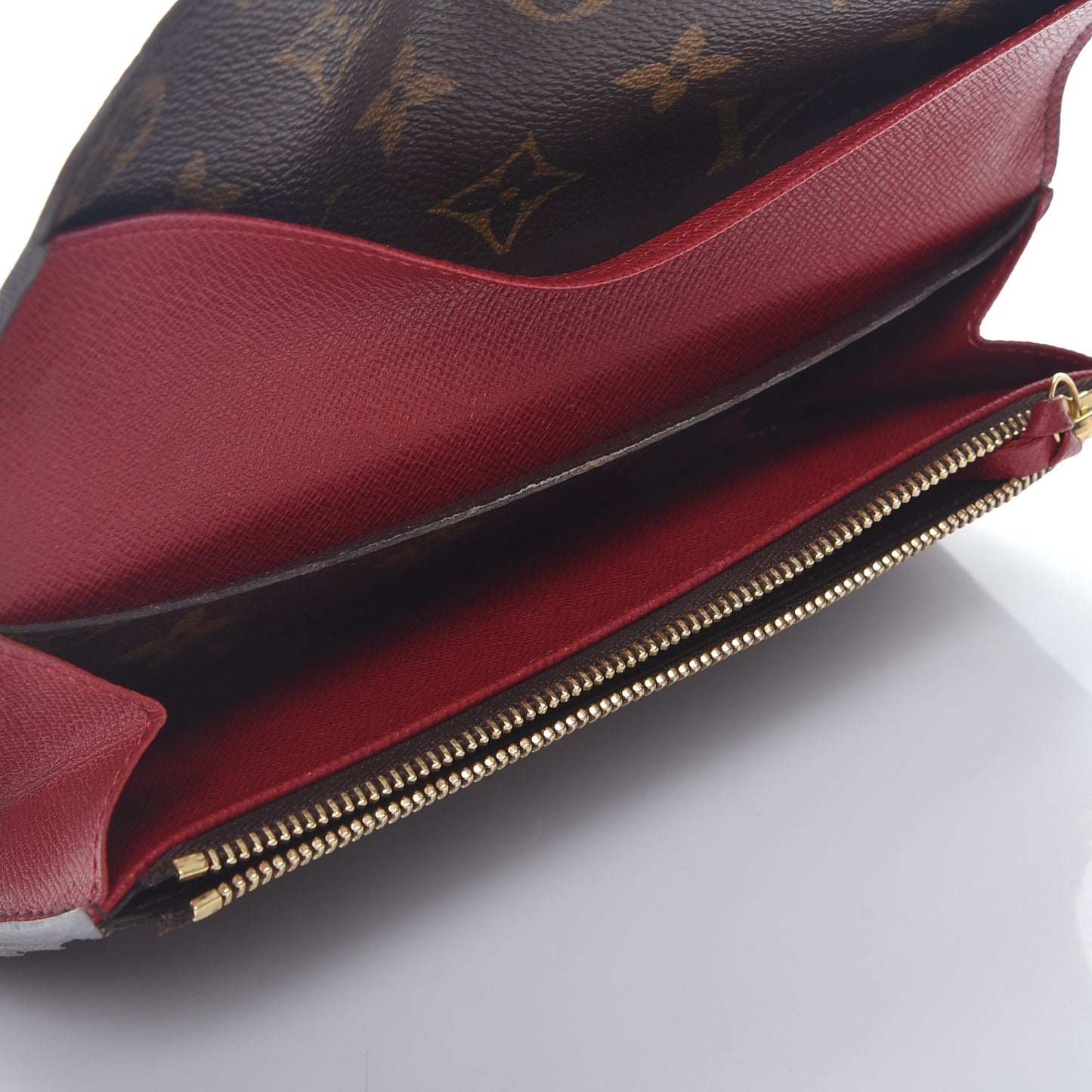 Monogram Emilie Wallet Red