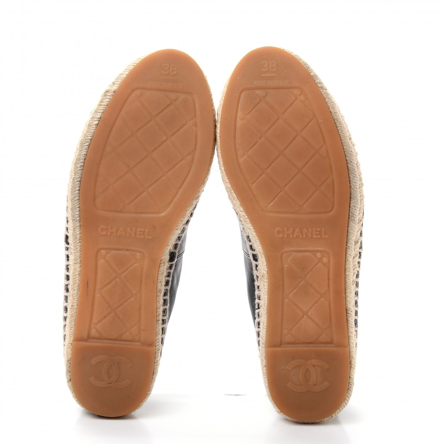Lambskin CC Espadrilles 38 Black