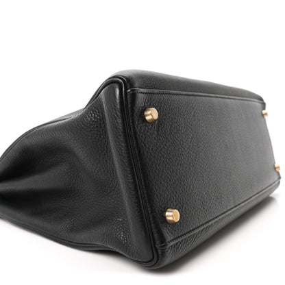 Hermes Evergrain Kelly Retourne 35 Black 9 of 10
